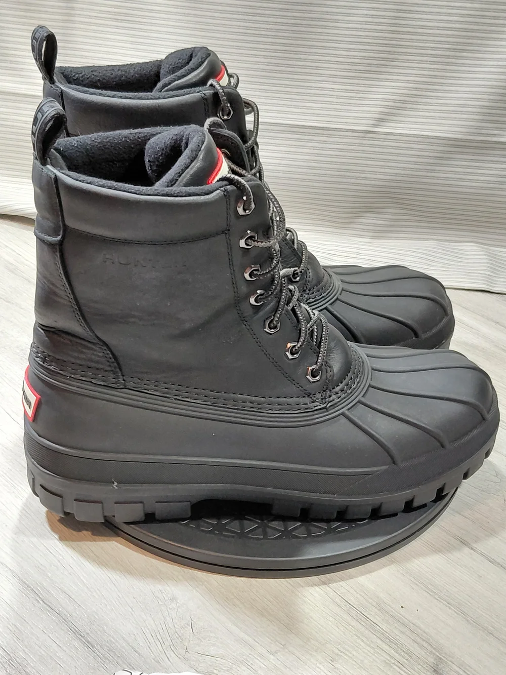 NEW Hunter Men Southall Black Waterproof Insulated Lace-Up Winter Boots SIZE 12M